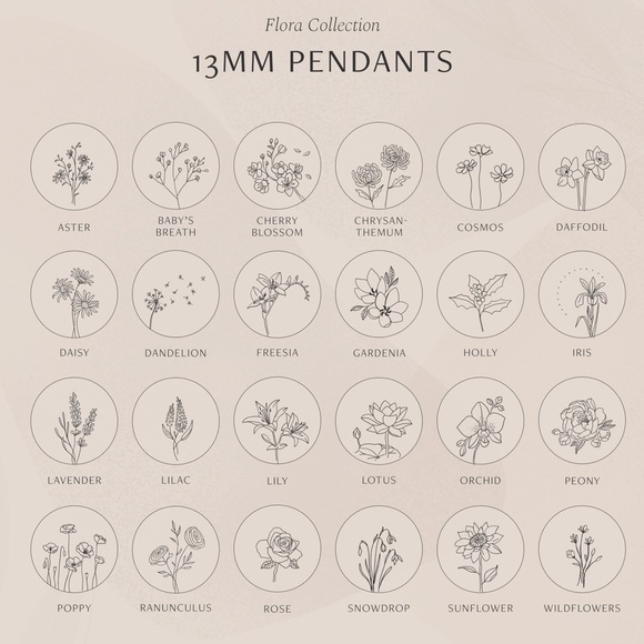 Lotus July Birth Flower Plant Gift Charm Necklace - Picture 9 of 16